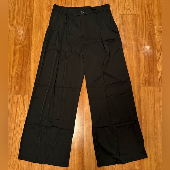 High Waisted Wide Leg Pleated Dress Pants NIP - Picture 8 of 10
